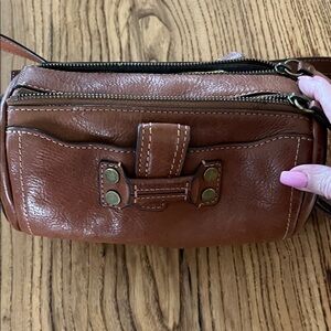 Frye Tan Leather Interior Label Crossbody